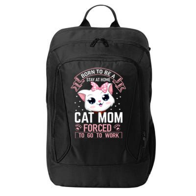 Cat Mom Funny Graphic Novelty Mama Cat Lover Gift City Backpack