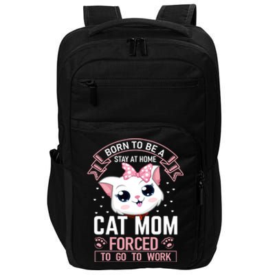 Cat Mom Funny Graphic Novelty Mama Cat Lover Gift Impact Tech Backpack