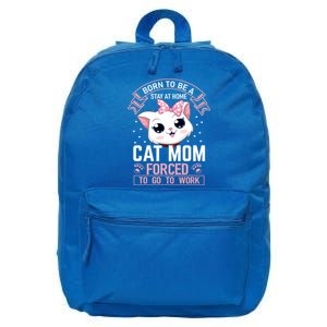 Cat Mom Funny Graphic Novelty Mama Cat Lover Gift 16 in Basic Backpack