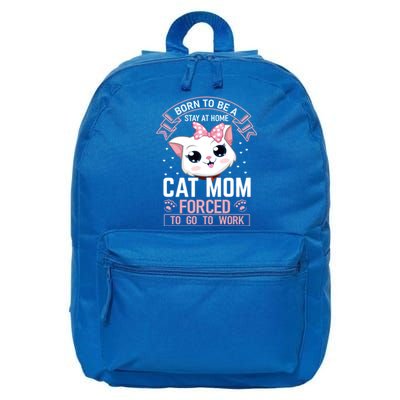 Cat Mom Funny Graphic Novelty Mama Cat Lover Gift 16 in Basic Backpack