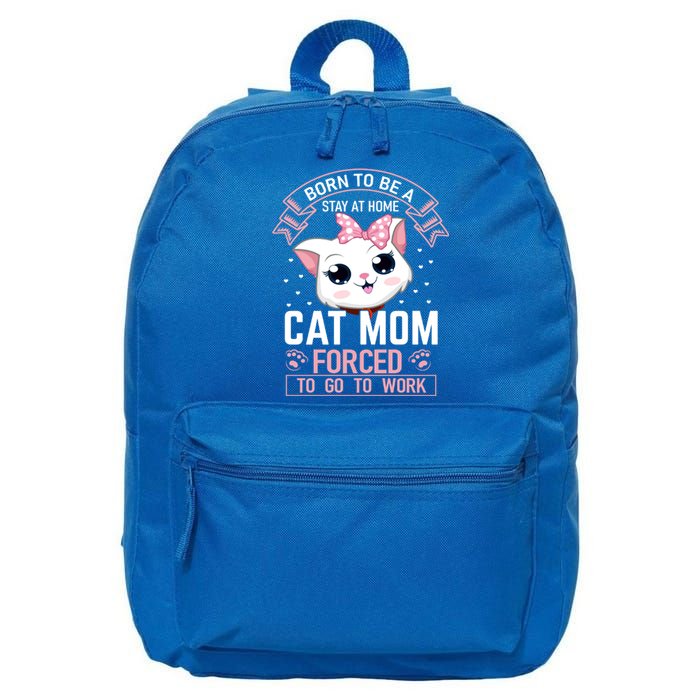 Cat Mom Funny Graphic Novelty Mama Cat Lover Gift 16 in Basic Backpack