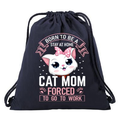 Cat Mom Funny Graphic Novelty Mama Cat Lover Gift Drawstring Bag