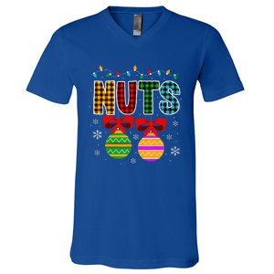 Chestnuts Matching Funny Christmas Couples Chest Nuts V-Neck T-Shirt