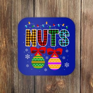 Chestnuts Matching Funny Christmas Couples Chest Nuts Coaster