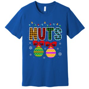 Chestnuts Matching Funny Christmas Couples Chest Nuts Premium T-Shirt