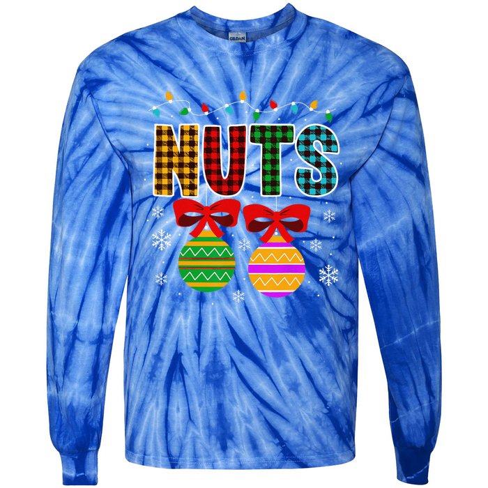 Chestnuts Matching Funny Christmas Couples Chest Nuts Tie-Dye Long Sleeve Shirt