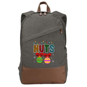 Chestnuts Matching Funny Christmas Couples Chest Nuts Cotton Canvas Backpack