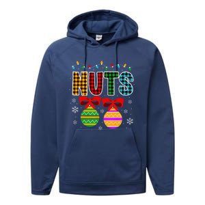 Chestnuts Matching Funny Christmas Couples Chest Nuts Performance Fleece Hoodie