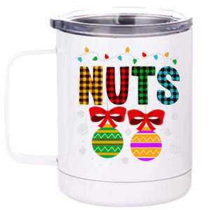 Chestnuts Matching Funny Christmas Couples Chest Nuts 12 oz Stainless Steel Tumbler Cup