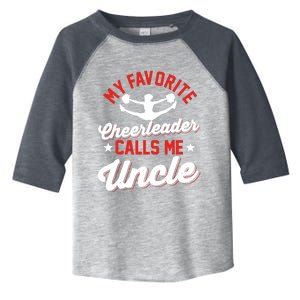 Cheerleading | My Favorite Cheerleader Calls Me Uncle Toddler Fine Jersey T-Shirt