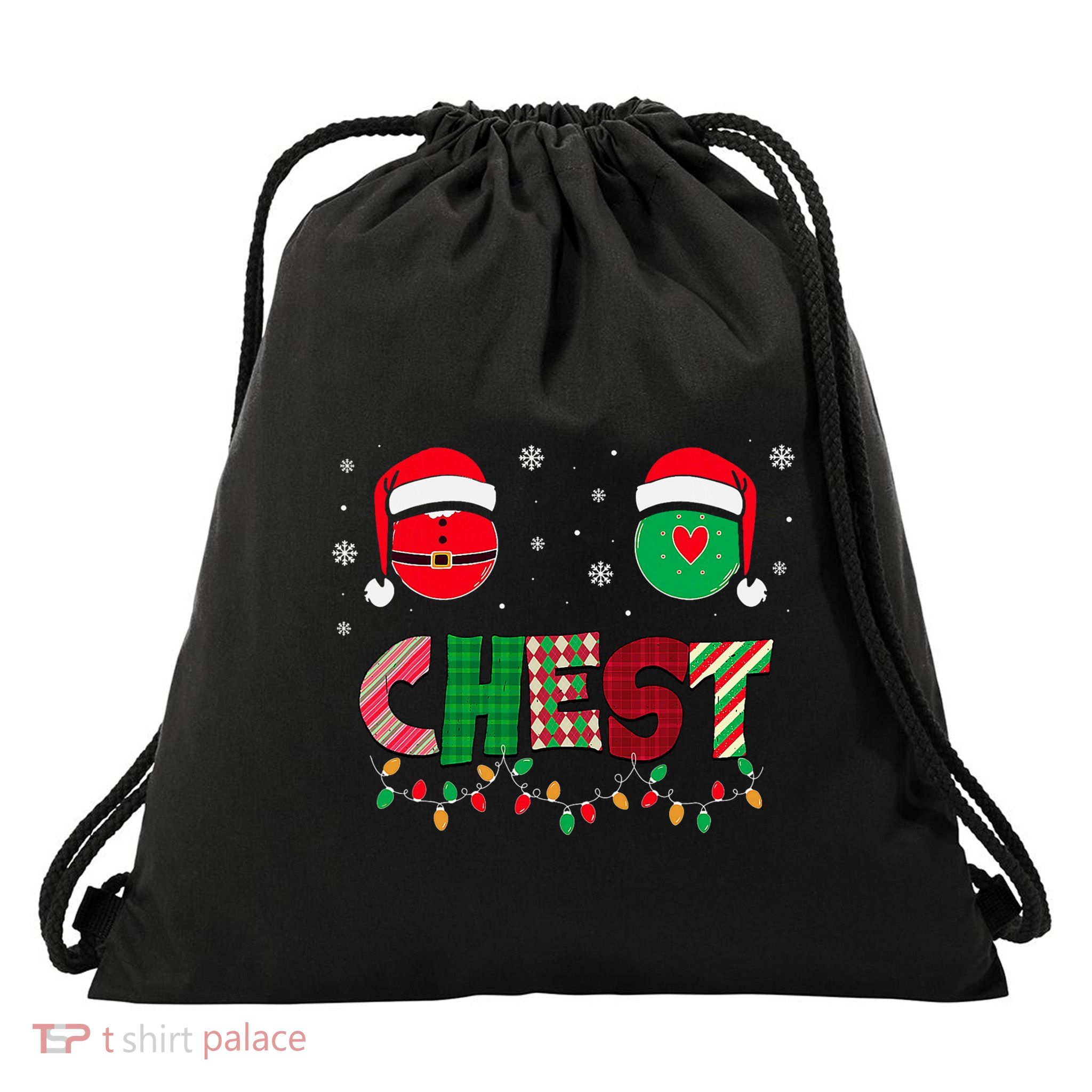 Chestnuts Matching Family Funny Chest Nuts Christmas Couples Drawstring Bag