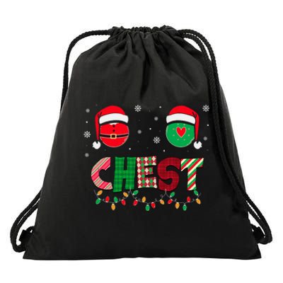 Chestnuts Matching Family Funny Chest Nuts Christmas Couples Drawstring Bag