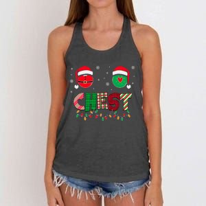 Chestnuts Matching Family Funny Chest Nuts Christmas Couples Women's Knotted Racerback Tank