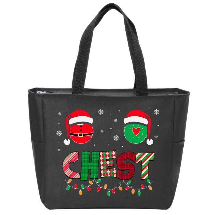 Chestnuts Matching Family Funny Chest Nuts Christmas Couples Zip Tote Bag