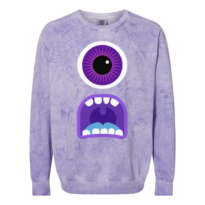 Cute Monster Face Costume Halloween Colorblast Crewneck Sweatshirt