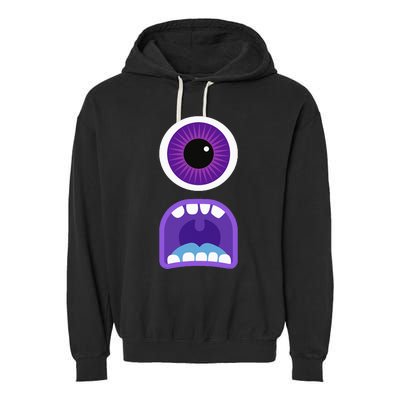 Cute Monster Face Costume Halloween Garment-Dyed Fleece Hoodie