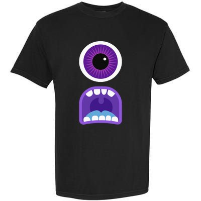 Cute Monster Face Costume Halloween Garment-Dyed Heavyweight T-Shirt