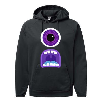 Cute Monster Face Costume Halloween Performance Fleece Hoodie