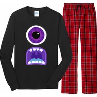 Cute Monster Face Costume Halloween Long Sleeve Pajama Set