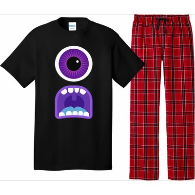 Cute Monster Face Costume Halloween Pajama Set