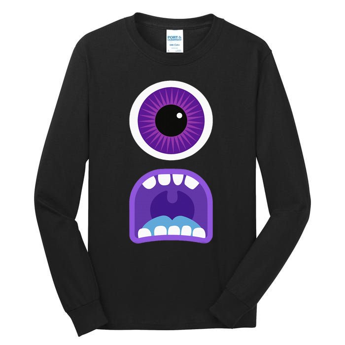 Cute Monster Face Costume Halloween Tall Long Sleeve T-Shirt