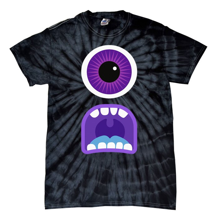 Cute Monster Face Costume Halloween Tie-Dye T-Shirt