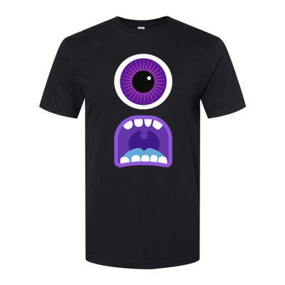 Cute Monster Face Costume Halloween Softstyle® CVC T-Shirt