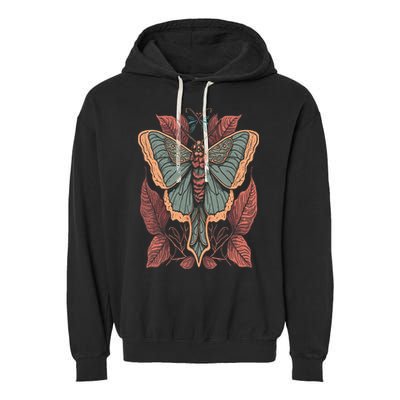 Cottagecore Moth Fairycore Aesthetic Garment-Dyed Fleece Hoodie