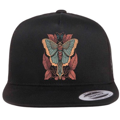 Cottagecore Moth Fairycore Aesthetic Flatbill Hat