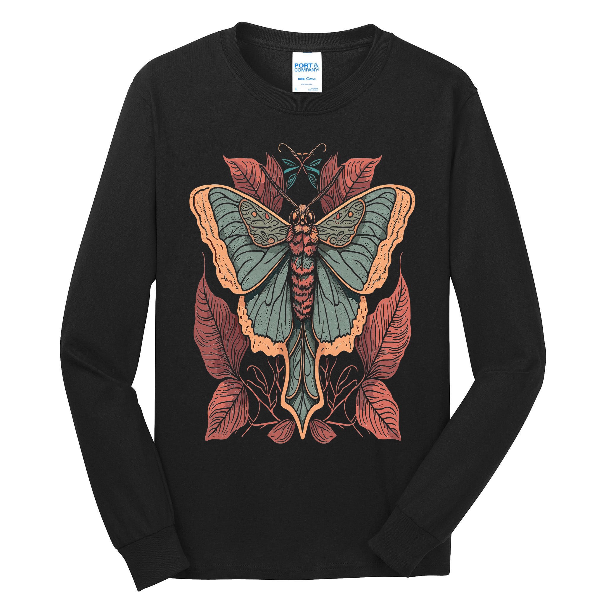 Cottagecore Moth Fairycore Aesthetic Tall Long Sleeve T-Shirt