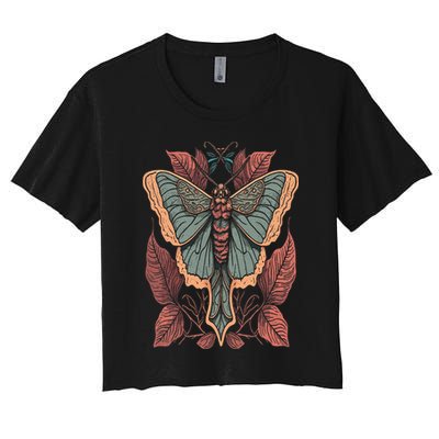Cottagecore Moth Fairycore Aesthetic Crop Top