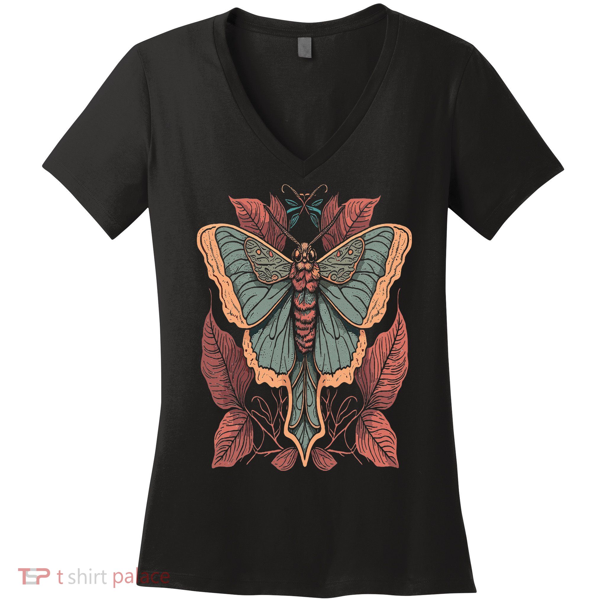 Cottagecore Moth Fairycore Aesthetic Women's V-Neck T-Shirt
