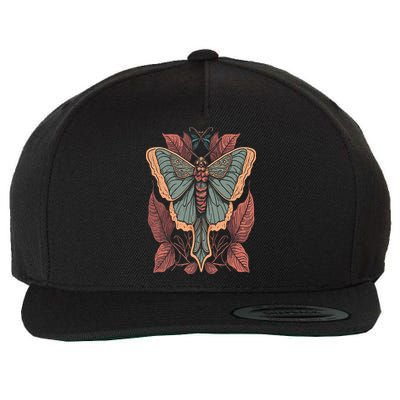 Cottagecore Moth Fairycore Aesthetic Wool Snapback Cap