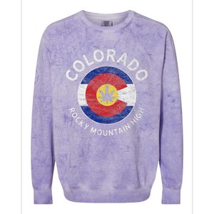 Colorado Marijuana Funny Cannabis Weed Lover Colorblast Crewneck Sweatshirt