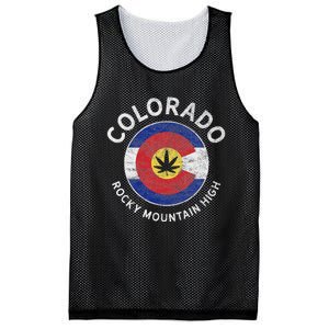 Colorado Marijuana Funny Cannabis Weed Lover Mesh Reversible Basketball Jersey Tank