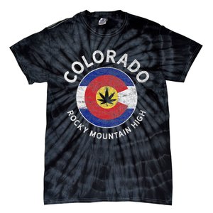 Colorado Marijuana Funny Cannabis Weed Lover Tie-Dye T-Shirt