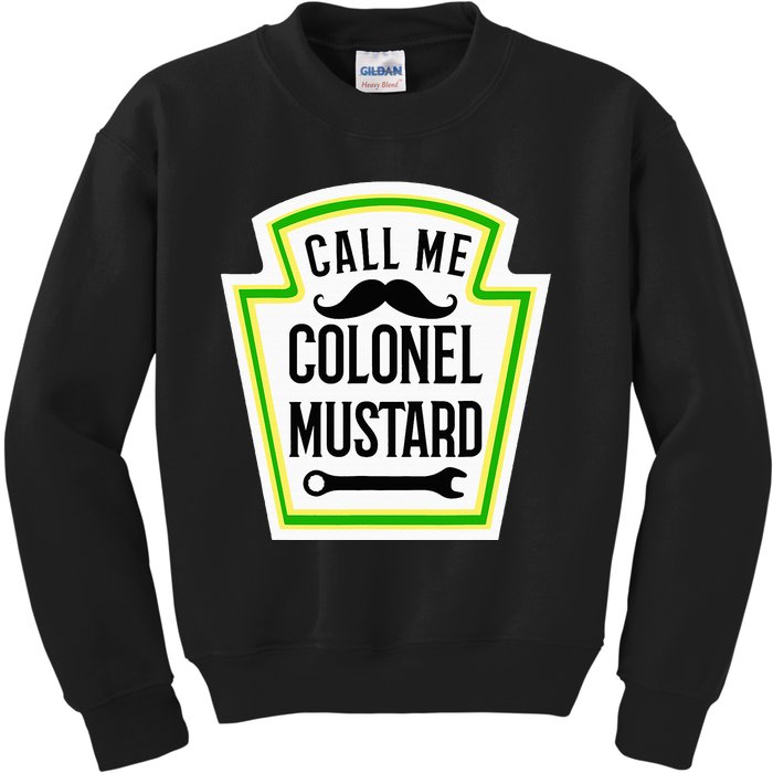 Colonel Mustard Funny Halloween Mustard Kids Sweatshirt