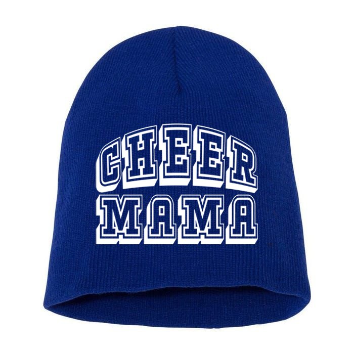 Cheer Mama For Proud Cheerleader Mommy Mom Gift Short Acrylic Beanie