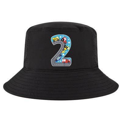 Construction Machines Fire Brigade Police 2nd Birthday Cool Comfort Performance Bucket Hat