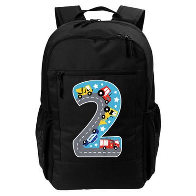 Construction Machines Fire Brigade Police 2nd Birthday Backpack