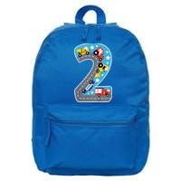 Construction Machines Fire Brigade Police 2nd Birthday 16 in Basic Backpack