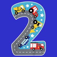 Construction Machines Fire Brigade Police 2nd Birthday 16 in Basic Backpack