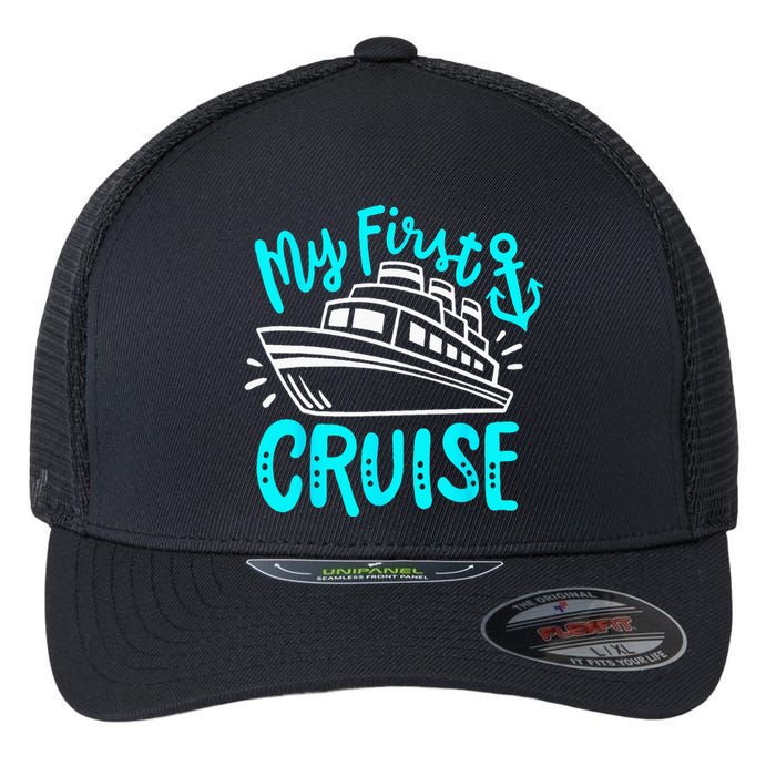 Cruise My First Cruise Flexfit Unipanel Trucker Cap