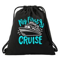 Cruise My First Cruise Drawstring Bag