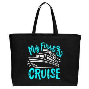 Cruise My First Cruise Cotton Canvas Jumbo Tote