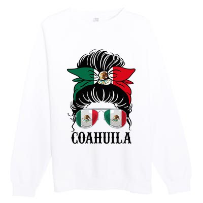 Coahuila Mexico Flag State Pride Souvenir Premium Crewneck Sweatshirt