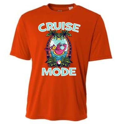 Cruise Mode Family Vacation Funny Ship Cruising Gift Cooling Performance Crew T-Shirt