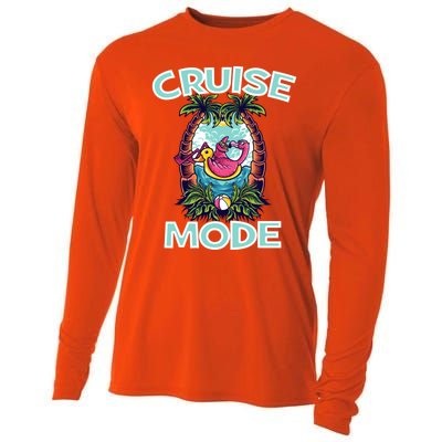 Cruise Mode Family Vacation Funny Ship Cruising Gift Cooling Performance Long Sleeve Crew