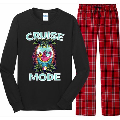 Cruise Mode Family Vacation Funny Ship Cruising Gift Long Sleeve Pajama Set