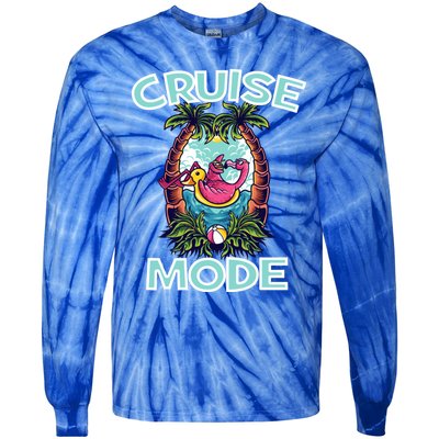 Cruise Mode Family Vacation Funny Ship Cruising Gift Tie-Dye Long Sleeve Shirt